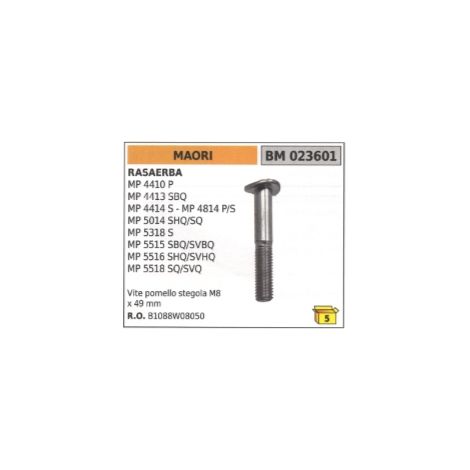Vite pomello stegola M8 x 49 mm MAORI rasaerba MP4410P MP4813SBQ MP4414S MP5318S