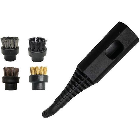 Cet ensemble de buses et de têtes de brosse pour nettoyeur vapeur Dupré comprend des matériaux en laiton, en crin de cheval, en nylon et en acier inoxydable pour le nettoyage des joints de carrelage e (1/5)