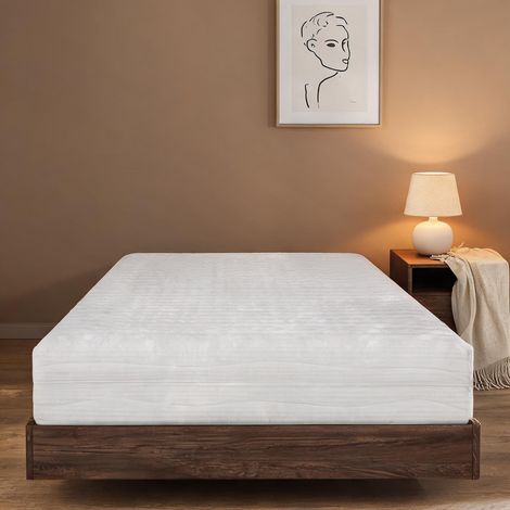 Matelas coloris blanc en sponge 200 x 90 x 18 cm (1/5)