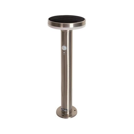 Ribimex – Borne solaire Stella 50cm – Corps inox peint gris – Indice de protection IP44 – Détection jusqu'à 8m – 3 modes d'intensité lumineuse (1/3)