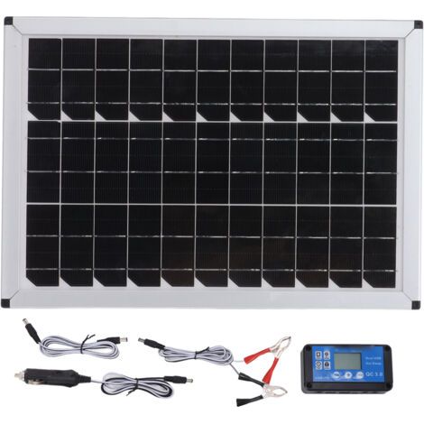 Kit de panneau solaire portable 100 W 18 V Panneau solaire portable monocristallin 100 W 18 V pour automobiles, navires, avions, agriculture extérieure, plantation, tourisme (1/5)