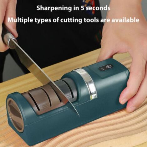 Aiguiseur Électrique - Pour Couteaux Et Outils De Cuisine - USB Rechargeable - 18 X 6 X 6 Cm - 1200 Mah - 1 Pièce (1/5)