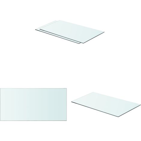 Panneaux d'étagère 2 pcs Verre Transparent 60 x 30 cm - Etagere Murale - Étagère Transparente - Étagère Verre Trempé - Décoration Murale - Rangement Mural - Home & Living (1/3)