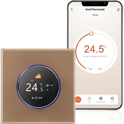 Termostato WiFi Beca BAC-7000ALW con Manopola Gold (1/3)