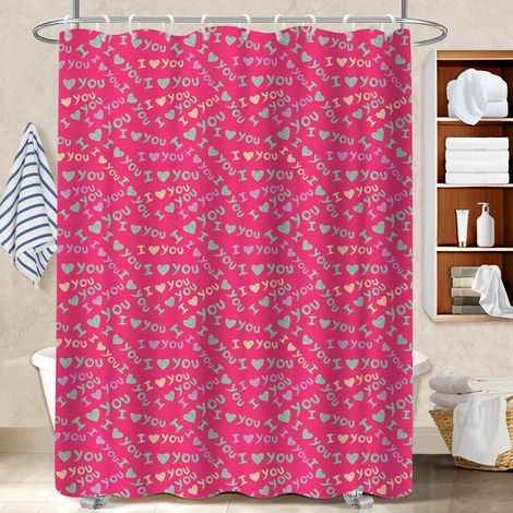 Rideau de douche imperméable en polyester 180x180 avec motif bâche polyester douche pour baignoire asymétrique (1/5)