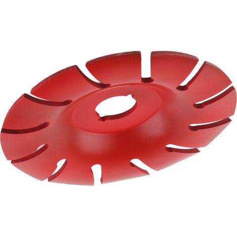 Disque à sculpter le bois, roue de façonnage 125 mm en acier inoxydable 12 dents, accessoire pour meuleuse d'angle rouge (1/5)