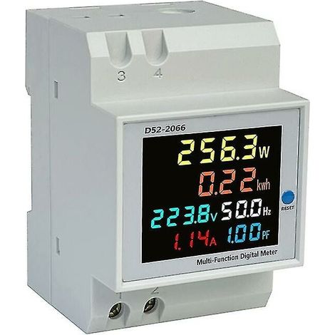 Medidor de potencia 6 en 1 CA 40-300 V 100 A, medidor de energía eléctrica, monitor de potencia