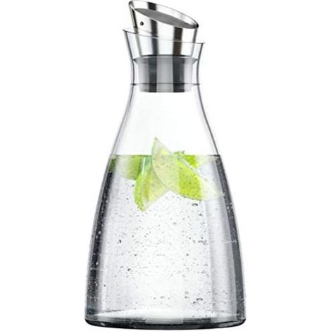Emsa Flow Caraffa da Acqua in Vetro da 1 Litro con Base Refrigerante e Design Elegante (1/5)