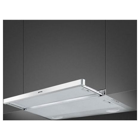 Smeg KSET91E2. Potenza massima di estrazione: 310 m³/h, Tipo di estrazione: Aspirante/Filtrante, Classe di efficienza dinamica del fluido: E. Tipo: Semintegrato (semincassato), Colore del prodotto:... (1/3)