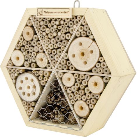 CJ Wildlife Insektenhaus Hexagon natur 25,1 x 25,1 cm Insektenhotels & Bienenschutz (1/3)