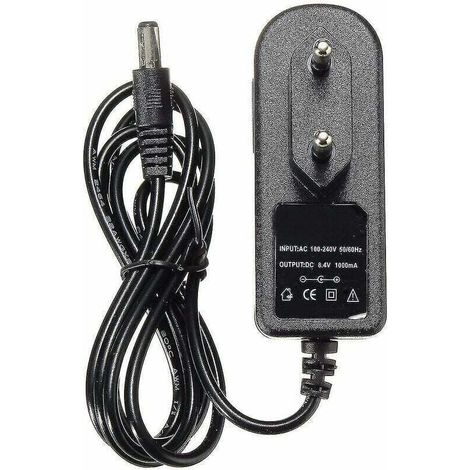 Enowelir Chargeur intelligent 8.4v 1a pour 7.4v 7.2v Li-ion Li-po Batterie Auto-stop Chargeur pour électroportatif