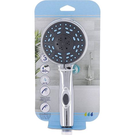 Handbrause mit 4 funktionen inkl. Wasserstopp mit antikalk-system - chrom - Tendance