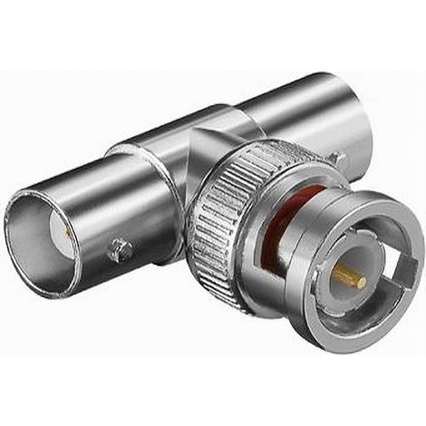 TRADE SHOP - Connettore Bnc A T Maschio A Doppia Femmina Adattatore Videosorveglianza Maxtech C-bnc09 - (1/3)