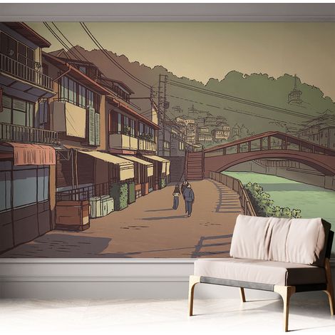 Carta da parati autoadesiva - fotomurale - decorazione parete - murale - adesivo da muro - Paesaggio pastello 312x219 cm (1/5)