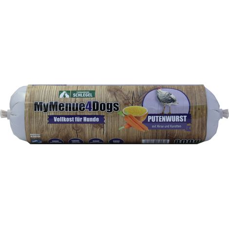 MyMenue4Dogs Hundefutter Putenwurst - 8x 800g (1/2)