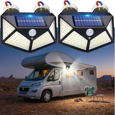 Illuminazione ricarica 2 – di Set per e con dimensioni luci solari camper sensore di movimento tendalino Camper da esterno Compatto ingresso magnetico Multiplo (1/5)
