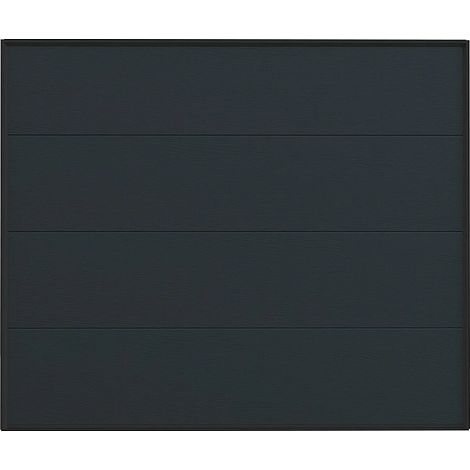 Porta per garage sezionale effetto legno con motore Somfy Antracite - PRIETA (1/5)