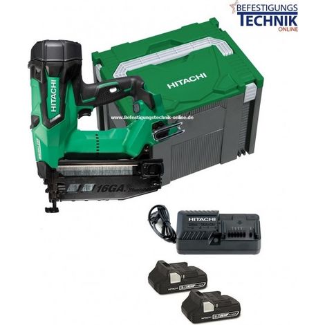 HiKoki Akku Nagler NT1865 DBSL 25-65mm 18V 2x3,0Ah f. Stauchkopfstifte Prebena N BR-04"-"EN136081