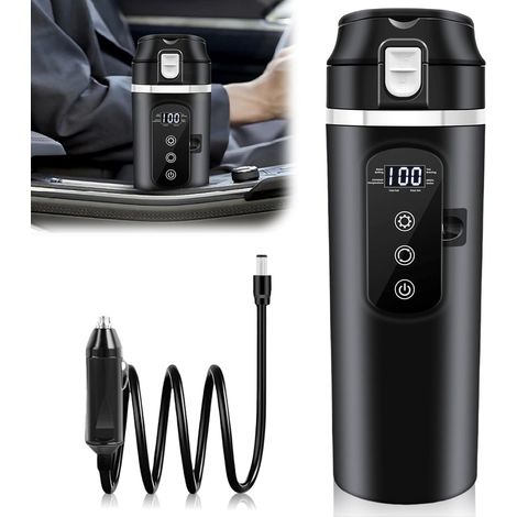Chaudière de voiture de 500 ml 12 V/24 V avec écran LCD, 45-100 W avec réglage de la température, bouteille de cuisson rapide, protection contre l'incendie (1/5)