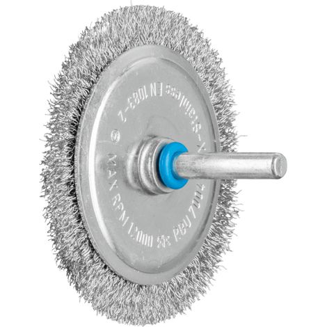 PFERD TOOLS Rundbürste ungezopft RBU Ø70x4 mm Schaft-Ø6 mm Edelstahl-Draht-Ø0,20 10 Stk