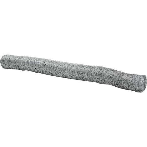 Maison Exclusive - Hexagonzaun Silber 1 x 10 m Verzinkter Stahl
