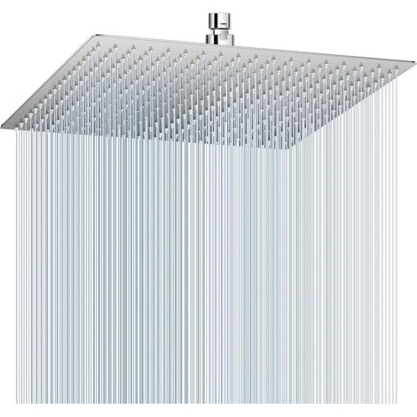 40cm Regenduschkopf Gebürstetes Nickel, Edelstahl, Wasserfall, Anti-Kalk-Düsen (1/5)