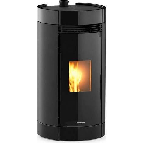 Estufa de Pellets Canalizable 10 kW ADNA Negra hasta 90 m²