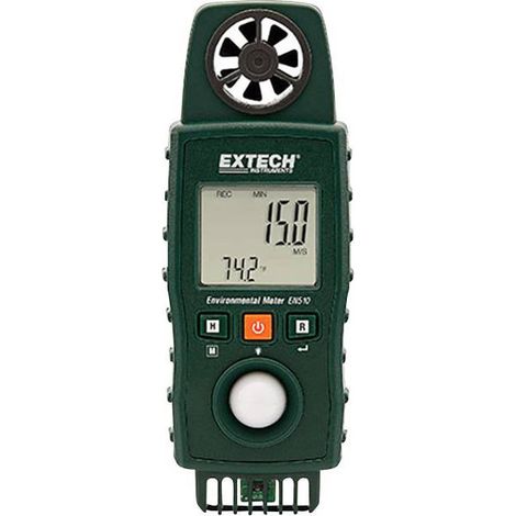 Extech EN510 Anemometro Nero Misura Velocità Vento Temperatura