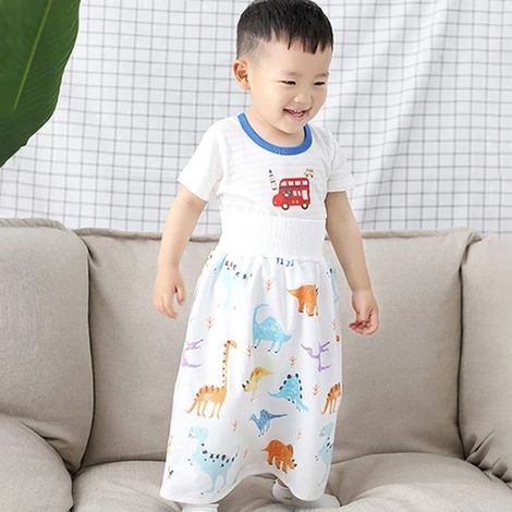 Jupe-short 2 en 1 pour bébé fille et garçon, en coton, avec surcouche intégrée. (1/5)