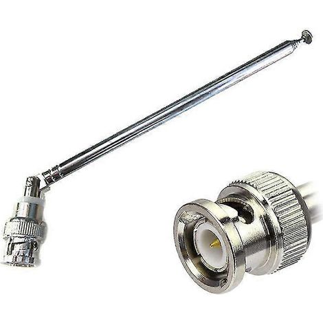 Antenne radio FM télescopique 0,7 m en acier inoxydable avec connecteur BNC (HFMQV) (1/5)