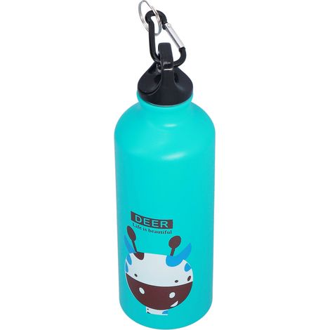 Gourde Isotherme Aluminium 500ml Enfant, Design Mignon Cerf Vert pour Sport et Loisirs (1/5)
