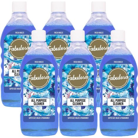 Nettoyant universel puissant , pour les sols, murs et toutes les surfaces dures, parfum longue durée, à utiliser sur de grandes surfaces, 1L, lot de 6 unités, Fresh Breeze