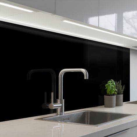 REVETEMENT MURAL DE CUISINE, CRÉDENCE DE CUISINE Noir 100x60