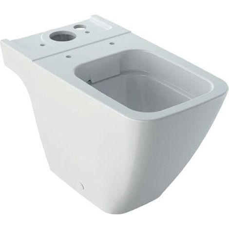 GEBERIT - ICON SQUARE VASO WC A PAVIMENTO A CACCIATA PER CASSETTA DI RISCIACQUO ESTERNA RIMFREE BIANCO 200930000 (1/4)