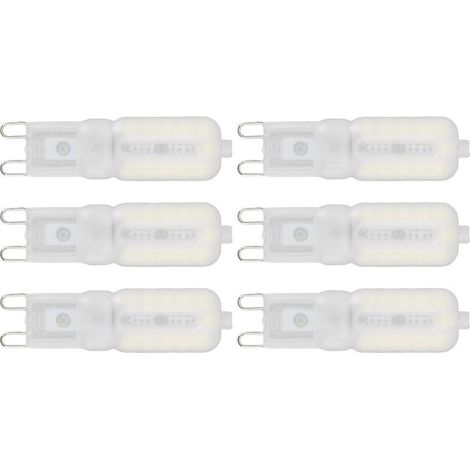 Ampoule G9 à intensité variable, Protection des yeux, économie d'énergie, 5W, 22 LED, petites ampoules pour plafonnier de bureau, 6 pièces, blanc, 220V (1/5)
