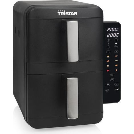 Tristar FR-9074 Friggitrice ad aria 9 L 2400W 2 Zone Doppio Cestello 8 Programmi Display LED colore Nero