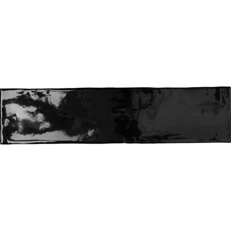 Carrelage effet Zellige Noir 30x7,5x0,82 cm Brillant Novaril - Mur intérieur (vendu par carton de 0,5 m²) - RO'MA CARRELAGE