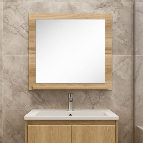 Specchio da bagno Cali - 60 x 50 cm - Rovere - Specchio da bagno
