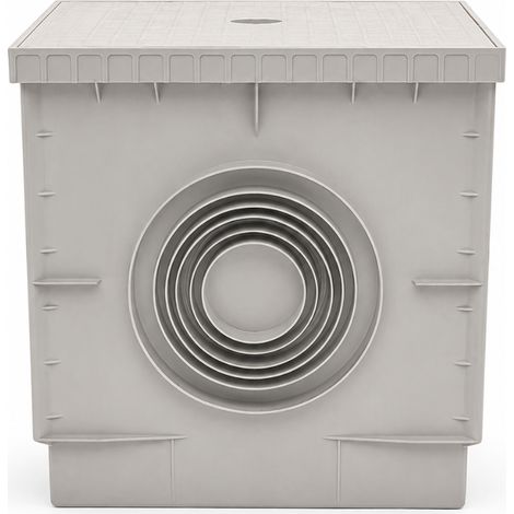 Fortunato pozzetto grigio per acqua piovana 400x400 mm con chiusino (1/5)