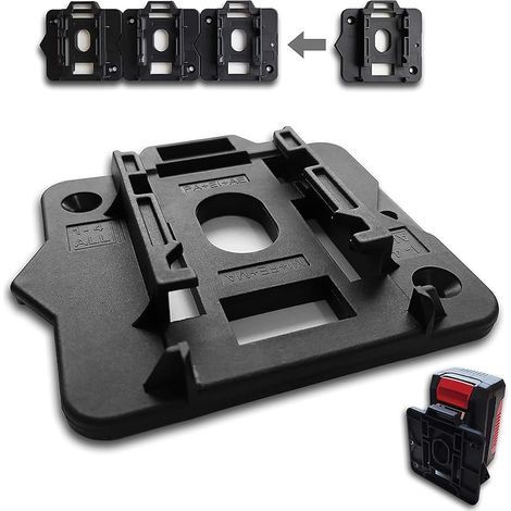 SLE Lot de 5 supports muraux professionnels pour batterie Einhell Power-X-Change PXC 18 V 3,0 4,0 5,2 Ah (1/5)