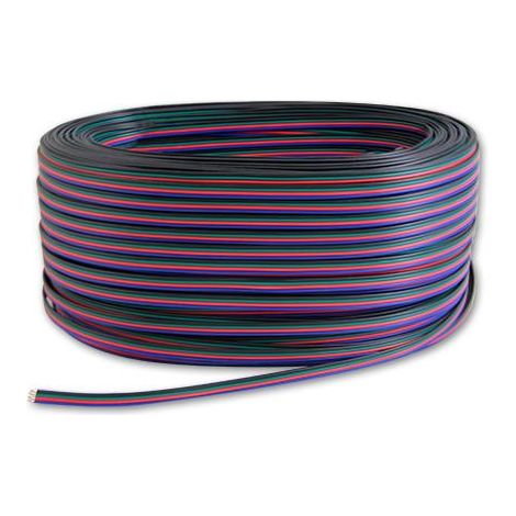 Cavo per striscia LED RGB, piatto, 1 m, 4 conduttori, colori (1/4)