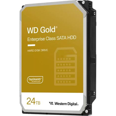 Western Digital Disco duro interno WD Gold Enterprise Class SATA de 24 TB - 7200 RPM, SATA 6 Gb/s