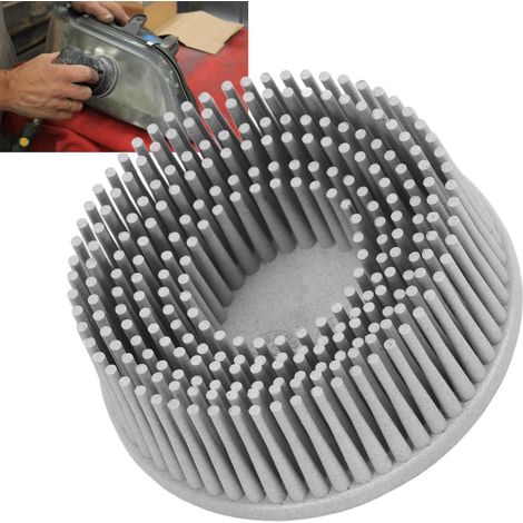 Brosse de polissage de 5 cm (2 pouces), disque de polissage, brosse pour perceuse électrique, brosse d'ébavurage et de ponçage, grise (1/5)