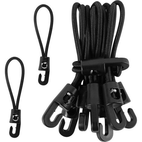 Cinghie Allecto Plus con ganci, 20 pezzi, tenditori multifunzionali per teloni, tenditori elastici da 10 cm, teloni per tende da campeggio (1/5)