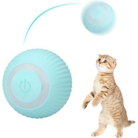 Interactive cat ball toy, USB rechargeable interactive cat ball, cat toy ball with LED light, fun gift for kittens (1/5)