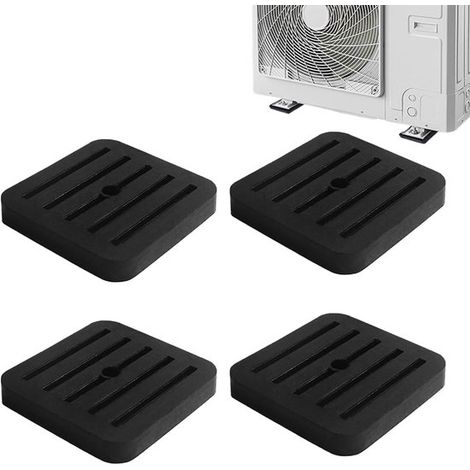 Alfombrillas antivibración de goma - Almohadillas amortiguadoras - Amortiguan los electrodomésticos - Fácil instalación - 4 piezas - Negro (1/5)