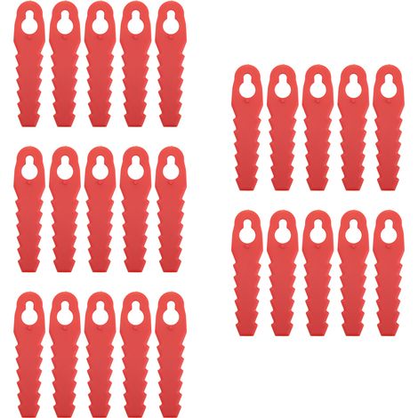 25Pcs Lawn Mower Plastic Blades Grass Mowing Replacement for L85 Sawtooth Trimmer Accessories