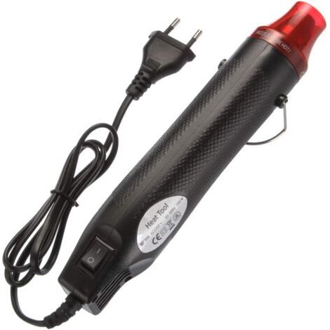 Mini pistolet électrique 300W pour le séchage de la peinture, le tampon en caoutchouc, le chauffage de l'argile - Noir, 1pc (1/5)