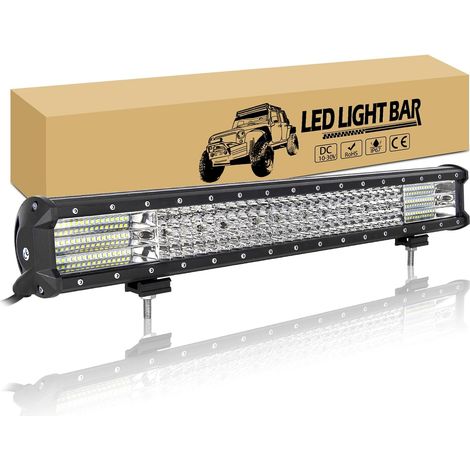 59cm 23 pouces 570W Barre de Led 4x4 Rampe, 12V 24V IP67 etanche Barre Lumineuse LED de Travail pour Offroad Véhicules Voiture Camions Tracteur,6000K feu antibrouillard (1/5)