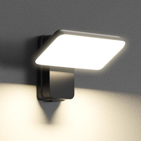 Applique murale LED rotative 350° IP65 – Lumière chaude 3000K – Aluminium robuste pour intérieur et extérieur – Installation simple